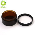 50g empty face cream use amber plastic cosmetic jar with black cap